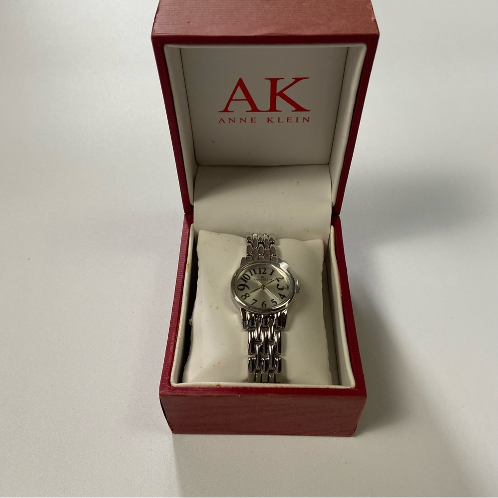 Anne Klein Silver Link Bracelet Watch